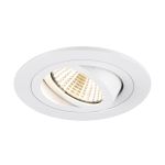 SLV New Tria 75 Spot Aluminium Weiß Rund 8.3W 750lm 38D - 930 Warmweiß | Ausschnitt 75mm -  Höchste Farbwiedergabe - Dimmbar 