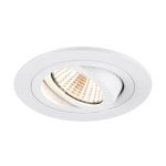SLV New Tria 75 Spot Aluminium Weiß Rund 8.3W 705lm 38D - 927 Extra Warmweiß | Ausschnitt 75mm -  Höchste Farbwiedergabe - Dimmbar 