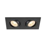 SLV New Tria 155 Spot Aluminium Schwarz Quadrat | Geeignet für 2x GU10 