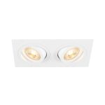 SLV New Tria 155 Spot Aluminium Weiß Quadrat | Geeignet für 2x GU10 