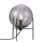 Nordlux Tischlampe Alton 20 Glas und Metall Schwarz | Geeignet für 1x E14
