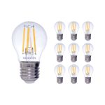 Mehrfachpackung 10x Noxion Lucent Lustre LED E27 Kugel Fadenlampe Klar 4.5W 470lm - 827 Extra Warmweiß | Dimmbar - Ersatz für 40W