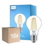 Mehrfachpackung 10x Philips Corepro LED Glühbirne E27 Birne Klar 8.5W 1055lm - 840 Kaltweiß | Ersatz für 75W
