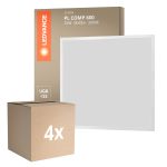 Mehrfachpackung 4x Ledvance LED Panel Kompakt Aluminium Weiß 33W 3630lm - 830 Warmweiß | 60x60cm