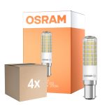 Mehrfachpackung 4x Osram Special T Slim LED B15d Klar 6.5W 806lm - 827 Extra Warmweiß | Ersatz Für 60W