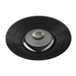 Noxion Einbau Spot Logic MR16 Schwenkbar Glänzend Schwarz | 92mm - Ausschnitt 80mm - IP20 - Inkl. GU10 Sockel
