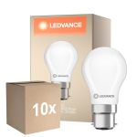 Mehrfachpackung 10x Ledvance Classic LED B22 Birne Matt 3.4W 470lm - 827 Extra Warmweiß | Ersatz Für 40W