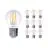 Mehrfachpackung 10x Noxion Lucent Lustre LED E27 Kugel Fadenlampe Klar 4.5W 470lm - 827 Extra Warmweiß | Dimmbar - Ersatz für 40W