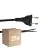 Mehrfachpackung 25x Noxion Euro Versorgungskabel Schwarz - C7 Europlug + Offene Enden - 2m - 2 pole 0,75mm2