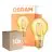 Mehrfachpackung 10x Osram Vintage 1906 LED E27 Birne Fadenlampe Gold 7.5W 865lm - 825 Extra Warmweiß | Ersatz Für 60W