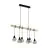Eglo Pendelleuchte Townshend 5 Stahl Holz Schwarz | IP20 - Geeignet für 6x E27 