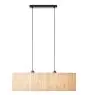 Brilliant Wimea Pendelleuchte Metall Schwarz Beige | Geeignet für 2x E27