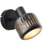 Brilliant Tyas Wandleuchte Aluminium Metall Schwarz Gold | Geeignet für 1x E14