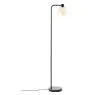 Brilliant Standleuchte Casto Glas Metall Schwarz Beige | Geeignet für 1x E27