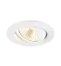 SLV New Tria Universal 68 Spot Aluminium Weiß Rund 8.6W 600lm 38D - 925-930-940 CCT | Ausschnitt 68mm -  Höchste Farbwiedergabe - Dimmbar 