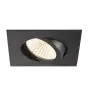 SLV New Tria 68 Spot Aluminium Schwarz Quadrat 8.3W 705lm 60D - 927 Extra Warmweiß | Ausschnitt 68mm - Höchste Farbwiedergabe - Dimmbar 