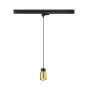 SLV Schienenstrahler Pendelleuchte Puri 2.0 3-Phasen Aluminium Schwarz Gold | Geeignet für 1x GU10 - Dimmbar