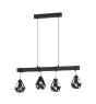 Eglo Pendelleuchte Townshend 7 Stahl Holz Schwarz | IP20 - Geeignet für 4x E27 
