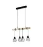Eglo Pendelleuchte Townshend 5 Stahl Holz Schwarz | IP20 - Geeignet für 4x E27 