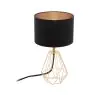 Eglo Tischlampe Carlton 2 Stahl Bernstein Schwarz | IP20 - Geeignet für 1x E14 