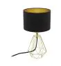 Eglo Tischlampe Carlton 2 Stahl Gold Schwarz | IP20 - Geeignet für 1x E14 