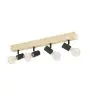 Eglo Deckenleuchte Townshend 3 Holz Stahl Schwarz | IP20 - Geeignet für 4x E27 