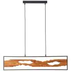 Brilliant Chaumont Pendelleuchte Aluminium Metall Holz Schwarz 18W 2300lm - 830 Warmweiß