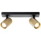 Brilliant Marty Deckenleuchte Aluminium Sandig Schwarz Gold 10W 700lm - 830 Warmweiß | Inkl. 2x GU10