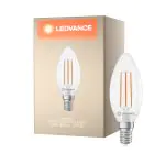 Ledvance Classic LED E14 Kerze Fadenlampe Klar 3.8W 806lm - 827 Extra Warmweiß | Ersatz Für 60W