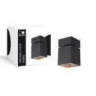 D'Lite Deckenleuchte Kubo Schwarz Schwenkbar und Rotierbar | IP20 - Geeignet für 1x GU10