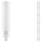 Mehrfachpackung 10x Ledvance Dulux-D LED 7W - 830 Warmweiß | 4-Pins - Ersatz Für 18W