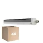 Mehrfachpackung 4x Ledvance Wasserdicht Deckenleuchte Feuchtigkeitsdicht FLEX Durchgangsverdrahtung 42W 6800lm - 840 Kaltweiß | IP66 - Ersatz Für 2x 58W