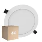 Mehrfachpackung 4x Ledvance Downlight Slim Alu Weiß 16W 1600lm 90D - 830 Warmweiß | Ausschnitt 175mm - IP44 