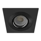 Noxion Einbau Spot Boxi MR16 Schwenkbar Textur & Glänzend Schwarz |Ausschnitt 80mm - IP20 - Inkl. GU10 Sockel