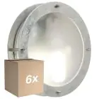 Mehrfachpackung 6x Nordlux Malte Wandleuchte Verzinkter Stahl Grau | 240mm - IP54 - Geeignet für E27