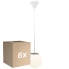 Mehrfachpackung 6x Nordlux Café Pendelleuchte Glas Weiß | Geeignet für E27