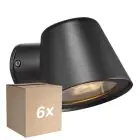 Mehrfachpackung 6x Nordlux Aleria Wandleuchte Metall Schwarz | IP44 - Geeignet für GU10