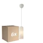 Mehrfachpackung 6x Nordlux Miella Pendelleuchte Glas Weiß | Geeignet für 1x E27