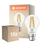 Mehrfachpackung 10x Ledvance Classic LED B22 Birne Fadenlampe Klar 5.9W 806lm - 827 Extra Warmweiß | Ersatz Für 60W