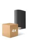 Mehrfachpackung 4x D'Lite Wandleuchte Vossem Schwarz Up & Down| IP54 - Geeignet für 2x GU10