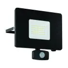 Eglo Wandleuchte Faedo 3 Aluminium Schwarz 53W 5800lm - 850 Kaltweiß | IP44 - Bewegungssensor