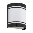 Eglo Wandleuchte Cerno Stahl Schwarz | IP44 - Geeignet für 1x E27