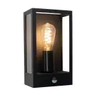Eglo Wandleuchte Alamonte Stahl Schwarz | IP44 - Geeignet für 1x E27 - Bewegungssensor
